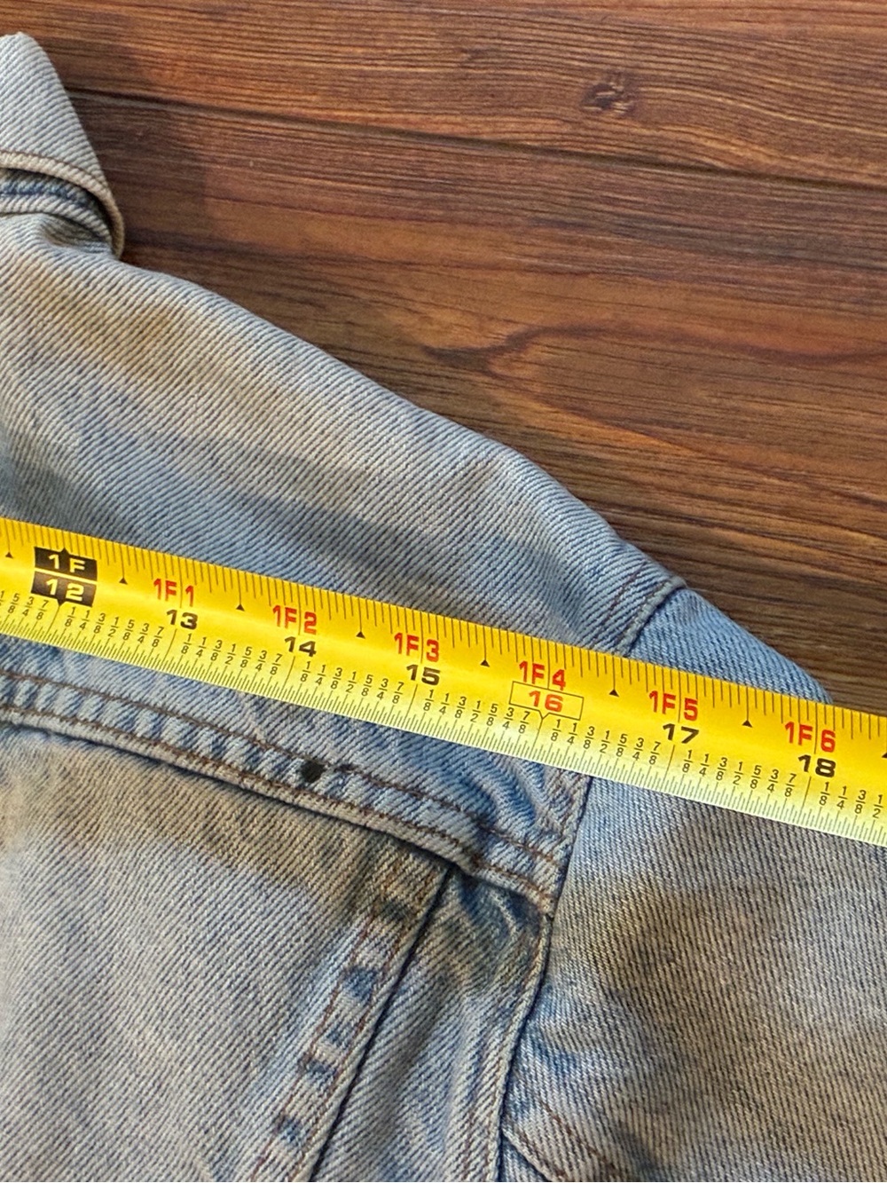 Vintage 80s Levi’s 70506 USA Denim Trucker Jacket Approx Size 40 M Distressed - Picture 11 of 15
